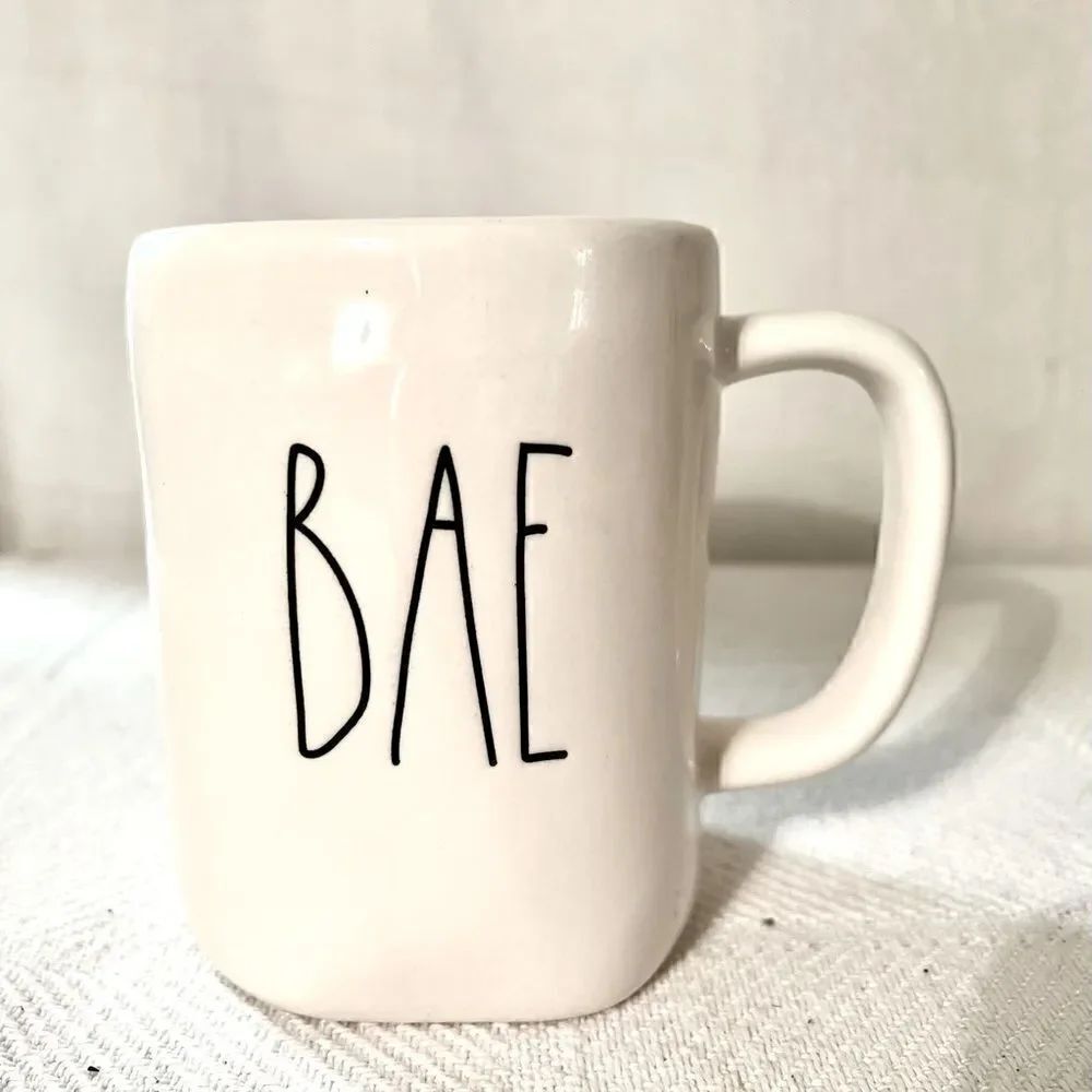 RAE DUNN By Magenta BAE Coffee Tea Mug W Red Int Farmhouse Fall Home Décor Love